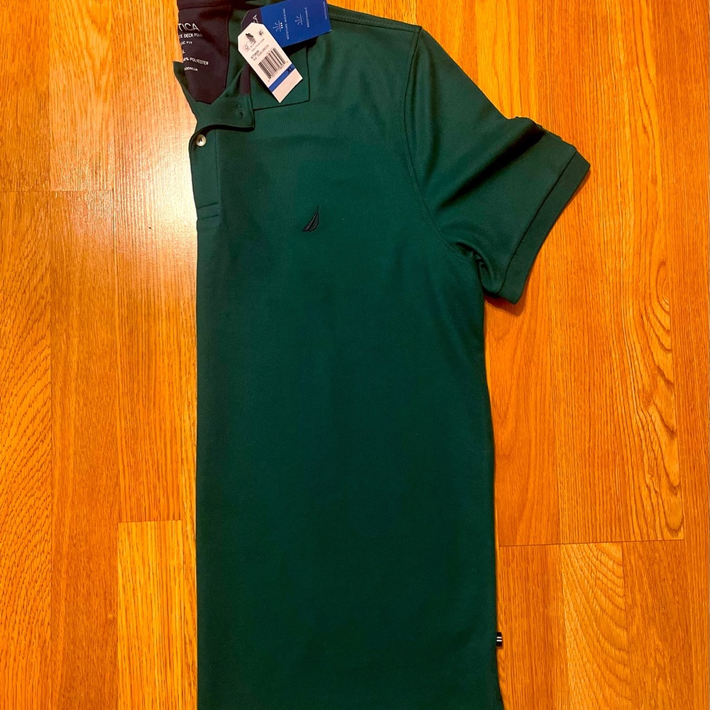 Nautica XL tidal green performance polo